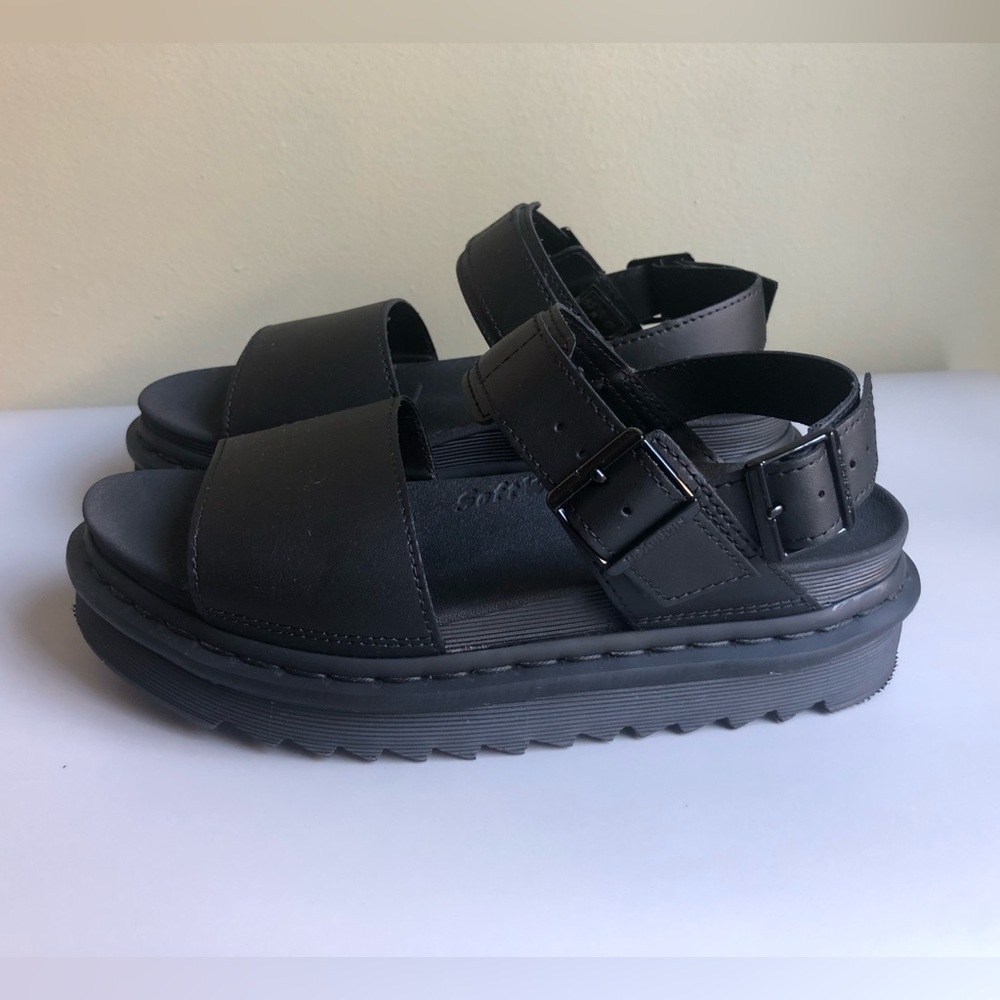 Dr. Martens Voss Leather Platform Sandals Size: US Womens 8 - Picture 2 of 15